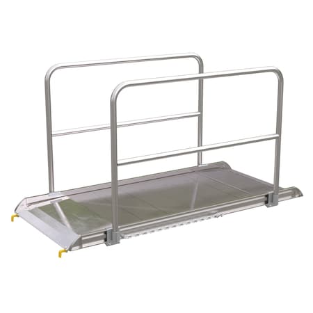 Vestil Alum. Walk Ramp w/Rail Hook, 84 x 38" AWR-38-7B-HR